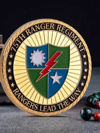Купить 50pcs Non Magnetic Crafts USA Department Of Army 75th Ranger Regiment Ranger Lead The Way Medal Plated Challenge Coin