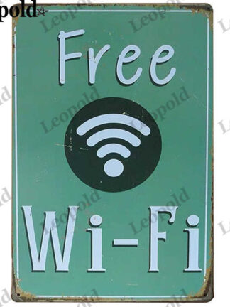 Купить Metal Poster Welcome Free Wifi Vintage Tin Sign Board Restaurant Cafe Bar Club Decoration Wall Art 20X30Cm1