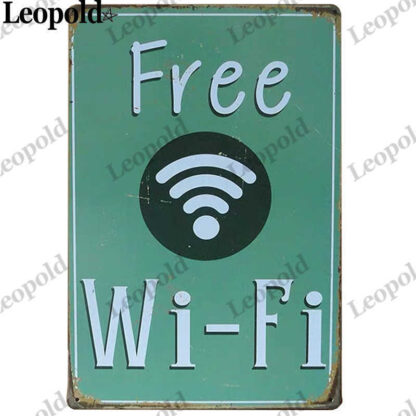 Купить Metal Poster Welcome Free Wifi Vintage Tin Sign Board Restaurant Cafe Bar Club Decoration Wall Art 20X30Cm1