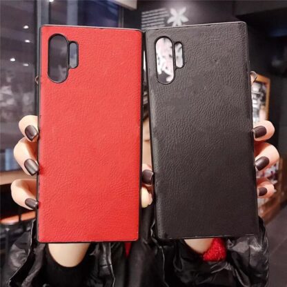 Купить Luxury brand PU leather Phone Cases for Samsung Galaxy S21 S10 5G S20 Ultra S8 S9 Plus S10E Note 8 9 10 20 Matte PC Case