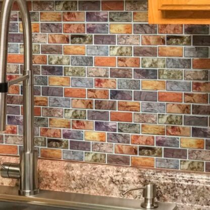 Купить Art3d 30x30cm 3D Wall Stickers Faux Ceramic Tile Design Self-adhesive Water Proof Peel and Stick Backsplash Tiles for Kitchen Bathroom