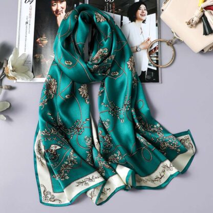 Купить 2021 New dign 100% silk wholale long sublimation print pattern scarv silk women lady silk scarf