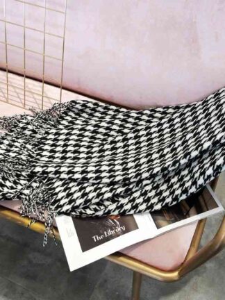 Купить New Fashion British classic double-sided black-and-white thousand bird Plaid Scarf women's winter Korean version long thickened warm Bib