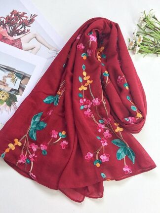 Купить New Fashion Scarves High Quality Plain Solid Embroidered Scarf Muslim Women Hijabs Wraps Fashion Bandana Shawls Head 10pcs/lot Fast