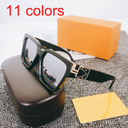 Купить AAAAA MILLIONAIRE Sunglasses mens womensVintage Designer 1165 fashion sunglass for Shiny design sun glasses cool Gold plated Top with box