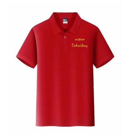 Купить Personalised polo shirt short sleeve unisex with embroidery any name text or logo custom shirts clothing polos
