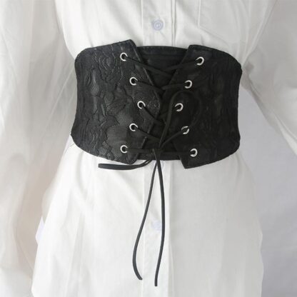 Купить Belts Exquisite Elastic Waistband Ladies Temperament Elegant Simple Decorative All-match Lace Wide Ruffled
