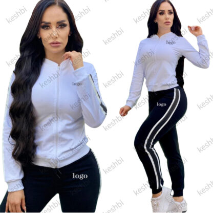 Купить 2022 Fashion Women Tracksuits Sportwear Jogging Suits Ladies Stand Collar Jacket+Sweatpants Sweatsuits