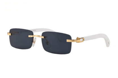 Купить Luxury Designer Sunglasses Eyeglasses Frames Temples with Panther Heads Metal Frameless Full Rim Semi Rimless Rectangular Shape for Men Woman Eyewear Accessories