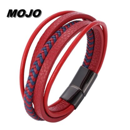 Купить America and Europe Fashion Multilayer Leather Magnetic Buckle Cuff Bracelets for Men and Women