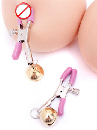 Купить 2022 adultshop recommend Unisex Multicolor Coated Clothes-pin Style Nipple Clamps With Single Bell Sex Flirt Clips BDSM Bondage Kit Slave Pig Training