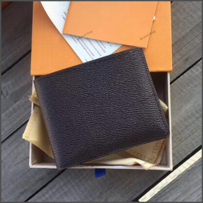 Купить Fashion Wallet Men Designer Purses High Quality Billfold Leather Plaid Style Designers Mens Women Purse Luxury Wallets Handbag with Box