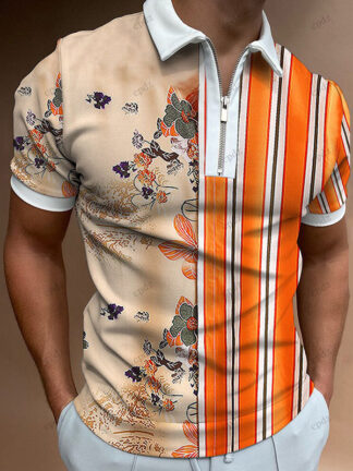 Купить man jumper polo shirt cotton T shirt Polos summer Golf sports mens printed pattern short sleeve tops print 3xl Casual Poloshirt