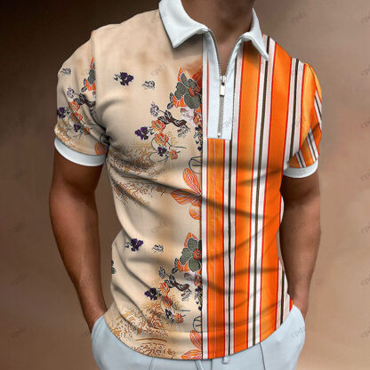 Купить man jumper polo shirt cotton T shirt Polos summer Golf sports mens printed pattern short sleeve tops print 3xl Casual Poloshirt