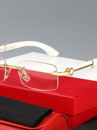 Купить Carti Buffalo Horn Glasses Designer Sunglasses for Women Mens Square Sunglass Frameless Man Woman Driving Male Eyeglass Vintage Travel Fishing Shades Eyeglasses