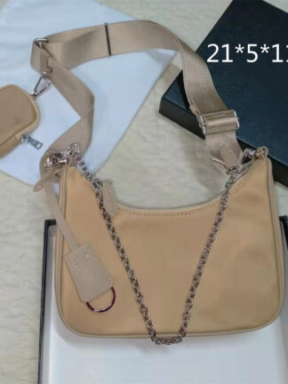 Купить Women Shoulder Bags Handbag Fashion Baguette Nylon Lady High Quality Desginer Underarm Bag with Box PD2001073