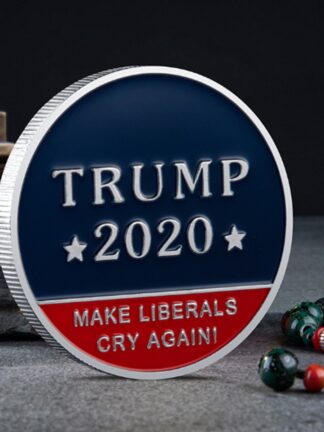 Купить 2pcs Non Magnetic Crafts 45th President Of The United States Make Liberals Cry Again Donald Trump Silver Plated Souvenir Coin