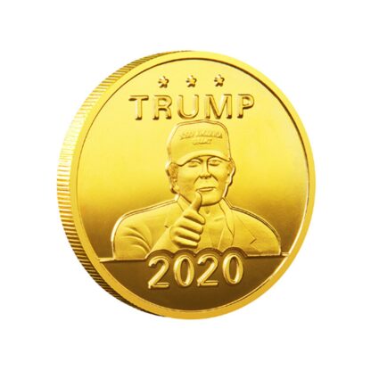 Купить 2pcs Non Magnetic Donald Trump President Historical Craft Badge American Keep USA Great Gold Plated Souvenir Coin