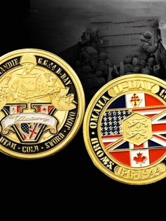 Купить Non Magnetic 70th Anniversary Battle Normandy Medal Of Gilded Military Craft Challenge US Coins For Collection With Hard Capsule