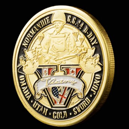 Купить 2pcs Non Magnetic 70th Anniversary Battle Normandy Medal Of Gilded Military Craft Challenge US Coins For Collection With Hard Capsule