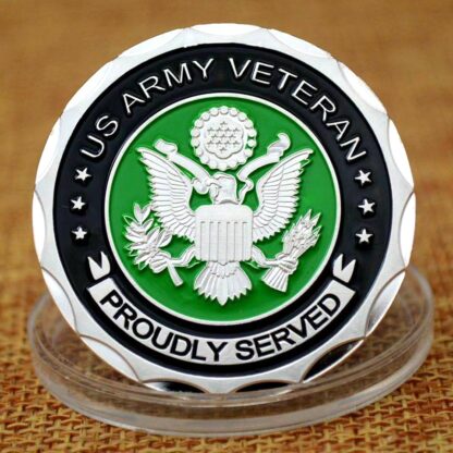 Купить 10pcs Non Magnetic US Flag Army Craft Veteran Proud Served This We'll Defend Duty Honor Country Day Silver Plated Challenge Coin Gifts