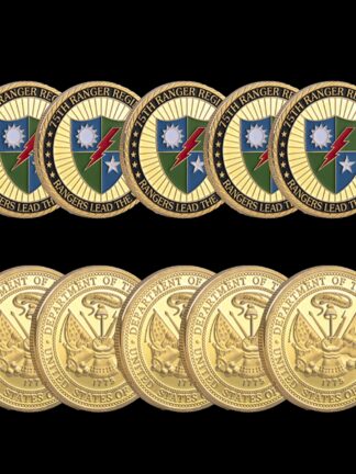 Купить 5PCS Non Magnetic Crafts USA Department Of Army 75th Regiment Ranger Lead The Way Plated Challenge Coin Medal Craft