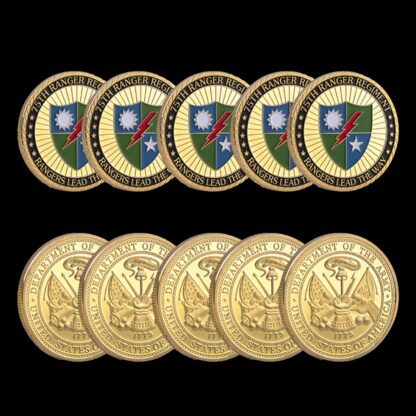 Купить 5PCS Non Magnetic Crafts USA Department Of Army 75th Regiment Ranger Lead The Way Plated Challenge Coin Medal Craft