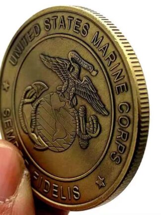 Купить 10pcs Non Magnetic USA Marine Corps Bronze Plated Coins Craft Navy Emblem SEMPER FIDELIS Military Challenge Collectible Gifts