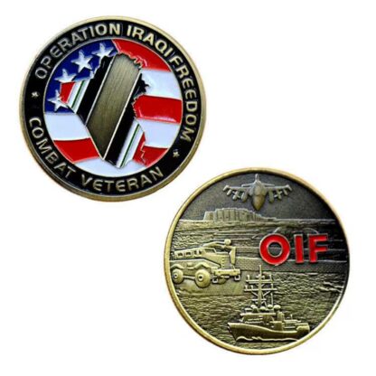 Купить 10pcs Non Magnetic Crafts Operation Enduring Freedom Combat Veteran OIF Bronze Plated Challenge Coin