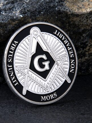 Купить 50pcs Non Magnetic Craft Silver Plated Souvenir Coin European Brotherhood Freemasons Token Art Badge Collection