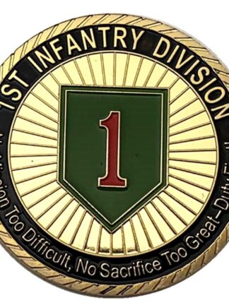 Купить 50pcs Non Magnetic 1775 USA Challenge Military Craft Army 1st Infantry Division Great Duty Soldier Honor Gold Plated Value Coin Collection Medal