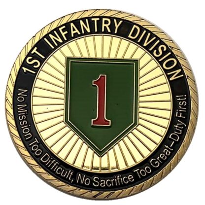 Купить 50pcs Non Magnetic 1775 USA Challenge Military Craft Army 1st Infantry Division Great Duty Soldier Honor Gold Plated Value Coin Collection Medal