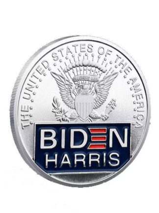 Купить 10pcs Non Magnetic Metal Crafts USA Challenge US President Joe Biden Silver Plated Commemorative Coin Collectibles