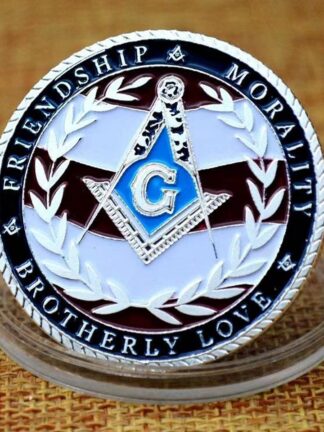 Купить Non Magnetic Crafts Free and Accepted Masons Silver Plated Masonic Symbols Bullion&Coin Collections