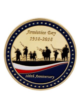 Купить 50pcs Non Magnetic Commemorative Coin Craft First World War Armistice Day 100 Years Anniversary Gold Plated Collection Badgein