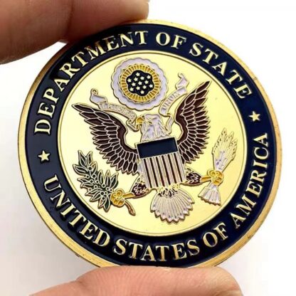 Купить 20pcs Non Magnetic Crafts USA Department Of State Embassy Paris France Tower Souvenir Challenge Gold Plated Collectible Coin