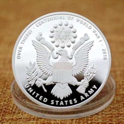 Купить 50pcs Non Magnetic Metal Crafts Centennial Commemorative Silver Plated Liberty US Eagle In God We Trust Challenge Coin