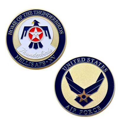 Купить 5pcs Non Magnetic Challenge Craft Air Force Commemorative Coin Honor Medal Coins Collectibles Home Of The Thunderbirds Honor Badge