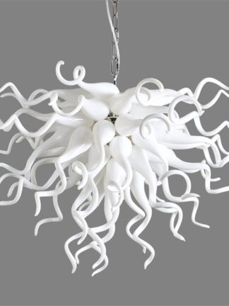 Купить Modern LED Chandelier Light Hand Blow Lamps Chandeliers Lamp Decorative White Hanging Lighting 70cm Wide by 60cm High