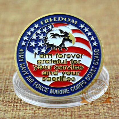 Купить 50pcs Non Magnetic Challenge Coin USA Army Navy Air Force Marine Corps Coast Guard Freedom Eagle Gold Plated Craft For Collection