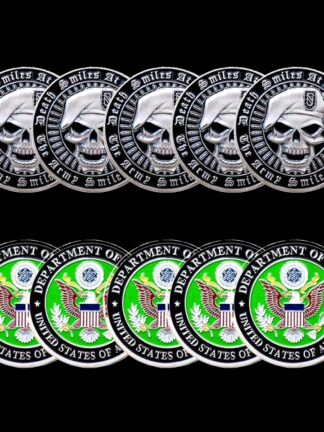 Купить 5pcs Non Magnetic Metal Craft USA Military Challenge Coin Green Beret In God We Trust State Department Statue of Liberty & Eagle Token Badge Collection