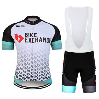 Купить Men's Cycling Clothing Set Jersey Bib Shorts Kits Zip Pockets 2021 Suit Outfits