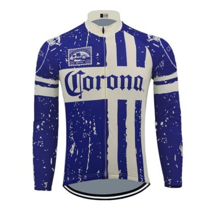 Купить 2021 Thermal Retro Corona Beer Cycling Jersey (with Fleece Option)