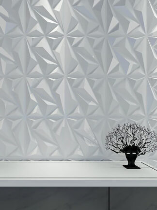 Купить Art3d 50x50cm PVC 3D Wall Panels Diamond for Interior Walls Décor in White Walles Decor Wallpapers Pack of 12 Tiles