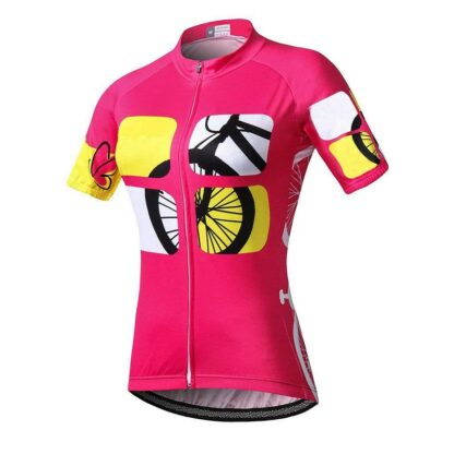 Купить 2021 Rosy Biking Jersey Top Women's Short Sleeve Bike Bicycle Cycling Jerseys Shirts