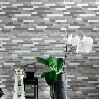 Купить Art3d 30x30cm 3D Wall Stickers Self-adhesive Peel and Stick Backsplash Tile Long Stone for Kitchen Bathroom