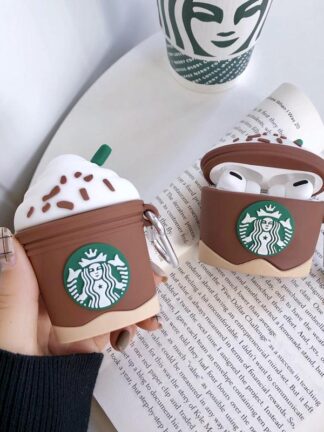 Купить Headset Accessories for Airpod 1 and 2 Pro Luxury Silicone Cute 3D Starbucks Case Cover Coffee Cherry Ice Cream Design wireless Bluetooth Earphone Shell