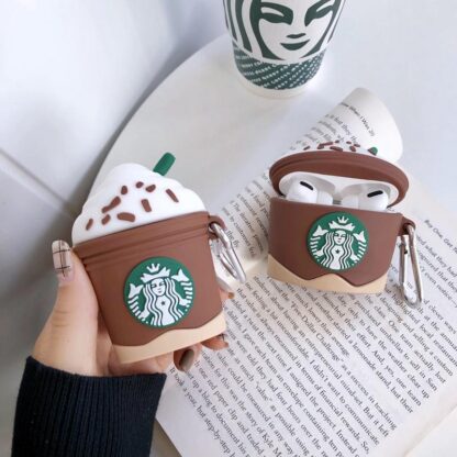Купить Headset Accessories for Airpod 1 and 2 Pro Luxury Silicone Cute 3D Starbucks Case Cover Coffee Cherry Ice Cream Design wireless Bluetooth Earphone Shell