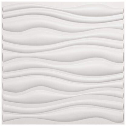 Купить Art3d 50x50cm White Wall Panels PVC Wave Board Textured Soundproof for Living Room Bedroom (Pack of 12 Tiles)