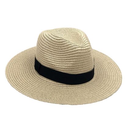 Купить New Fashion Femme Vintage Panama Hat Men Straw Fedora Sunhat Women Summer Beach Sun Visor Cap Chapeau Cool Jazz Trilby Cap Sombrero